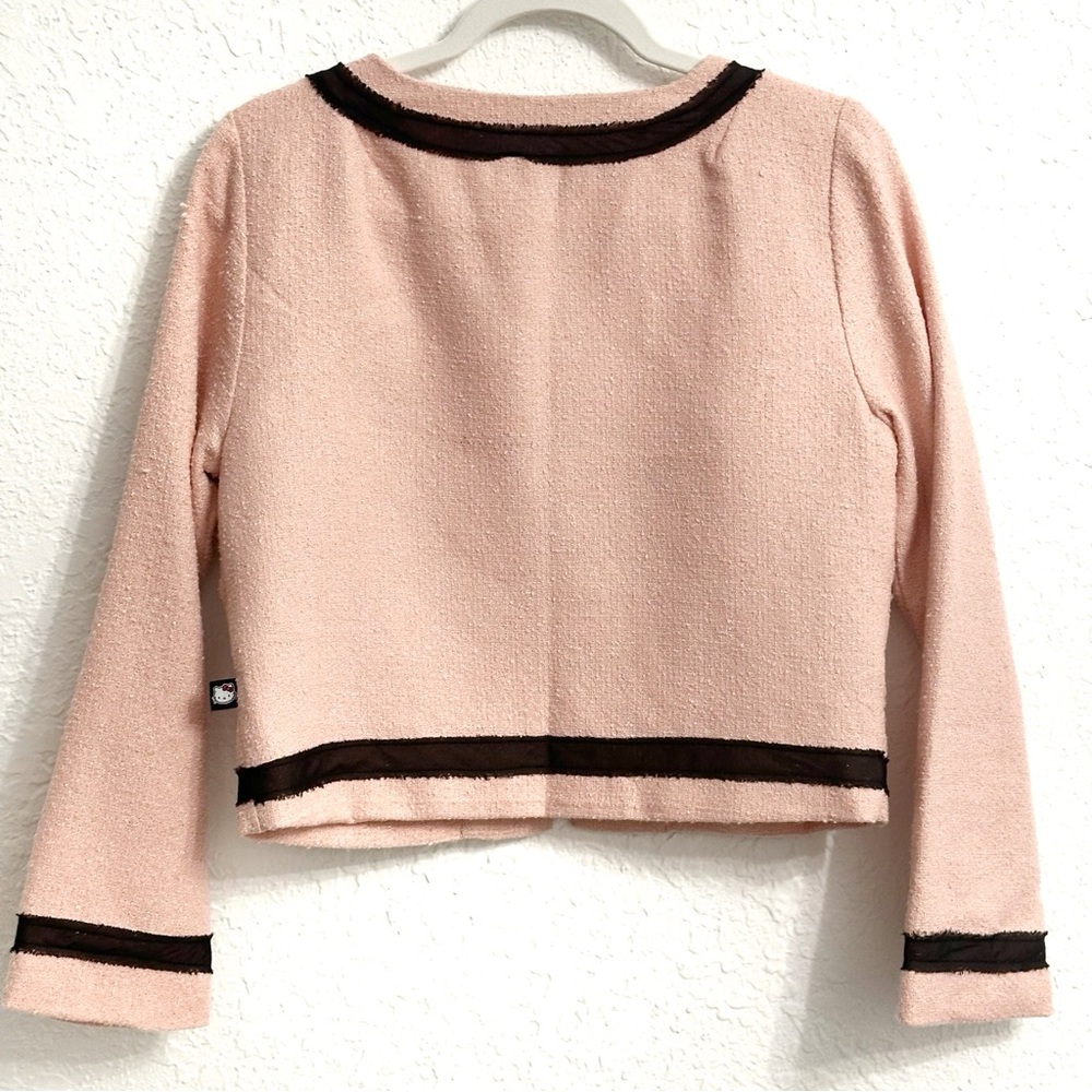 Hello Kitty Cropped Embroidered Jacket Blush Szm - image 2